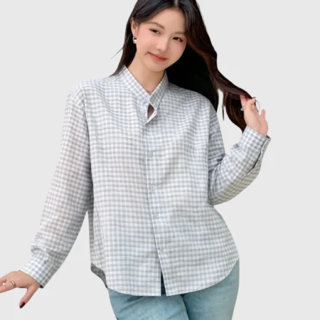 Vải caro cotton màu trắng xám