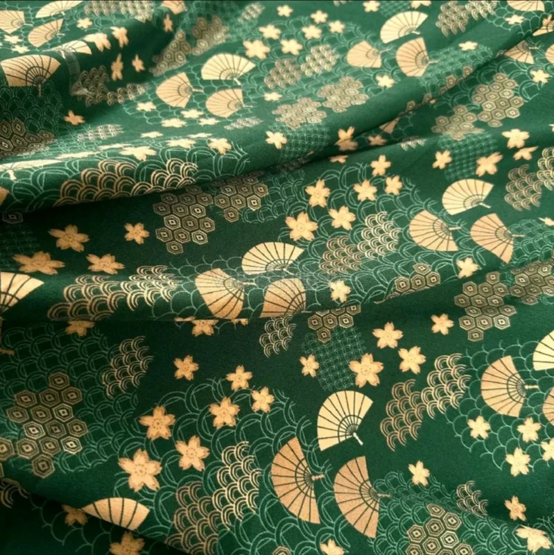 Vải lụa thân thiện môi trường, màu xanh, không nhăn, không gây kích ứng da