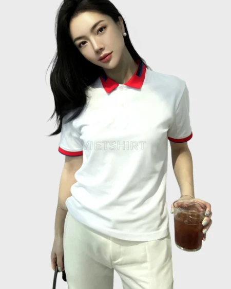 Áo phông đồng phục Vietshirt màu trắng đỏ