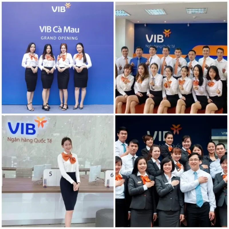 Tổng hợp Mẫu Đồng phục sơ mi ngân hàng VIB