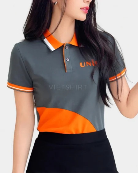 Áo phông đồng phục Unie xám cam