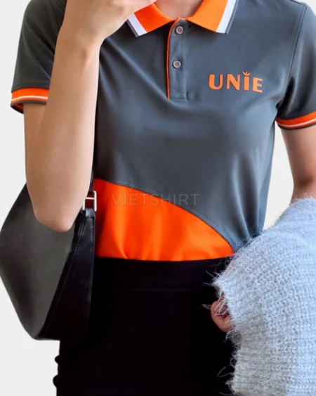 Alternative view of Áo phông đồng phục Unie xám cam