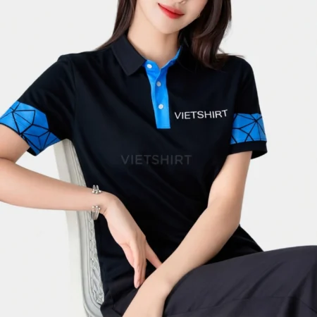 Alternative view of Áo phông đồng phục Vietshirt xanh đen