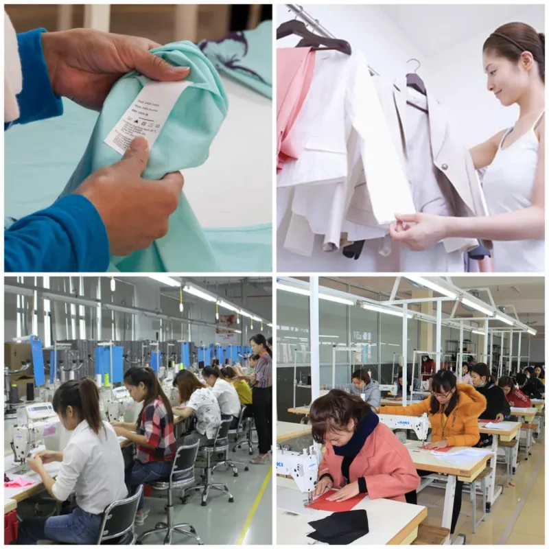 Tổng hợp ảnh kiểm tra chất lượng quần áo thời trang tại xưởng