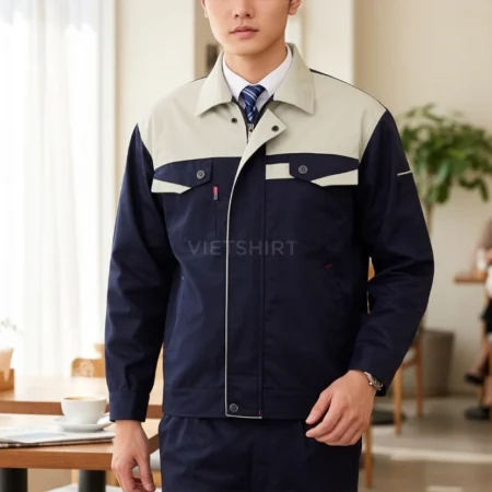 Đồng phục bảo hộ lao động kỹ sư màu xanh xám