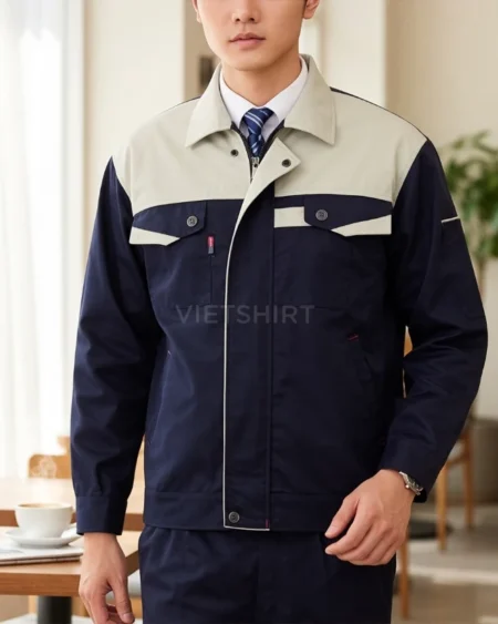 Đồng phục bảo hộ lao động kỹ sư màu xanh xám