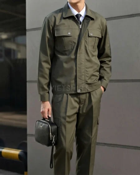 Đồng phục bảo hộ lao động kỹ sư basic màu xanh đậm