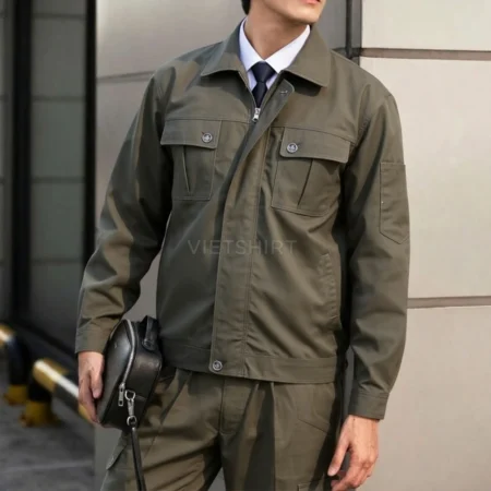 Alternative view of Đồng phục bảo hộ lao động kỹ sư basic màu xanh đậm