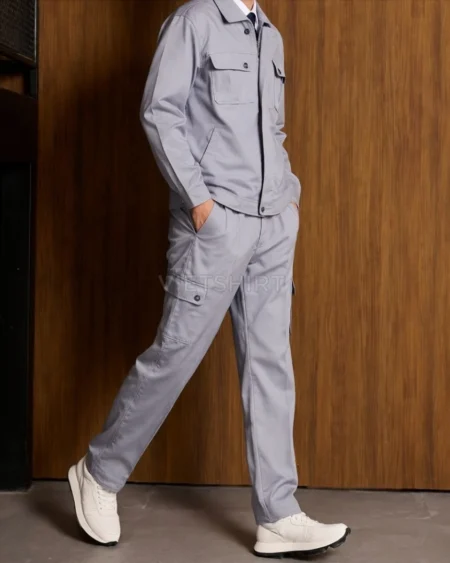 Alternative view of Đồng phục bảo hộ lao động kỹ sư basic màu xám