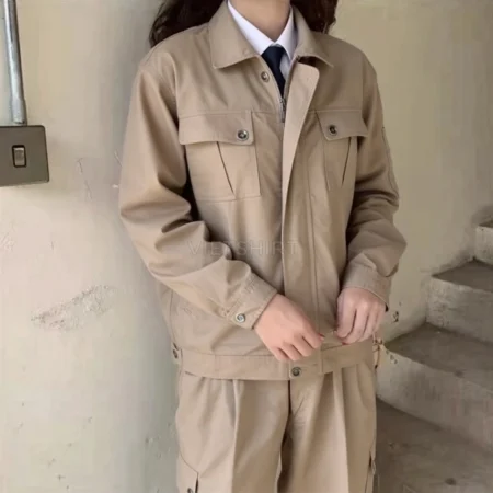 Alternative view of Đồng phục bảo hộ lao động kỹ sư basic màu be