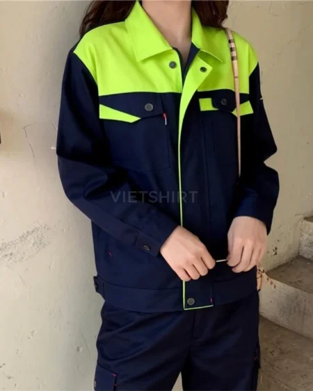 Alternative view of Đồng phục bảo hộ lao động kỹ sư màu xanh lá